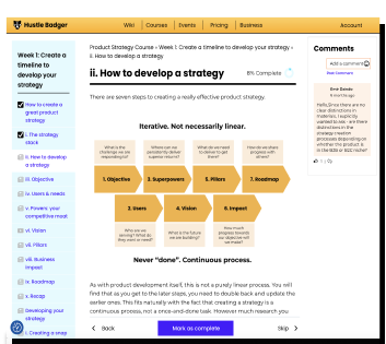 Hustle Badger Courses
