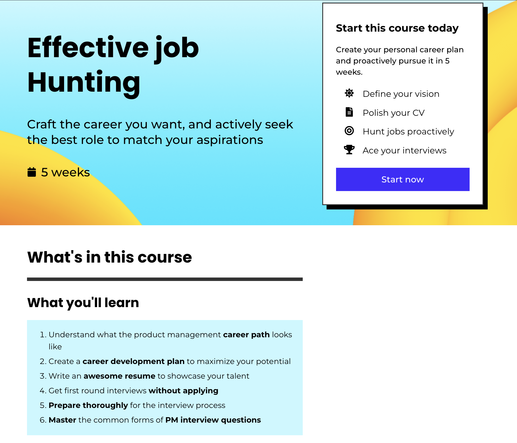 Effective Job Hunting Course