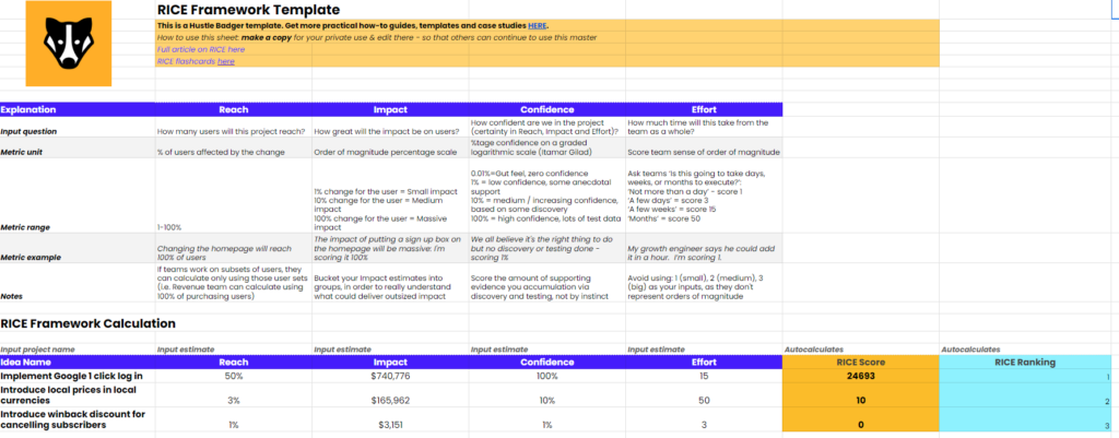 RICE Framework Template image