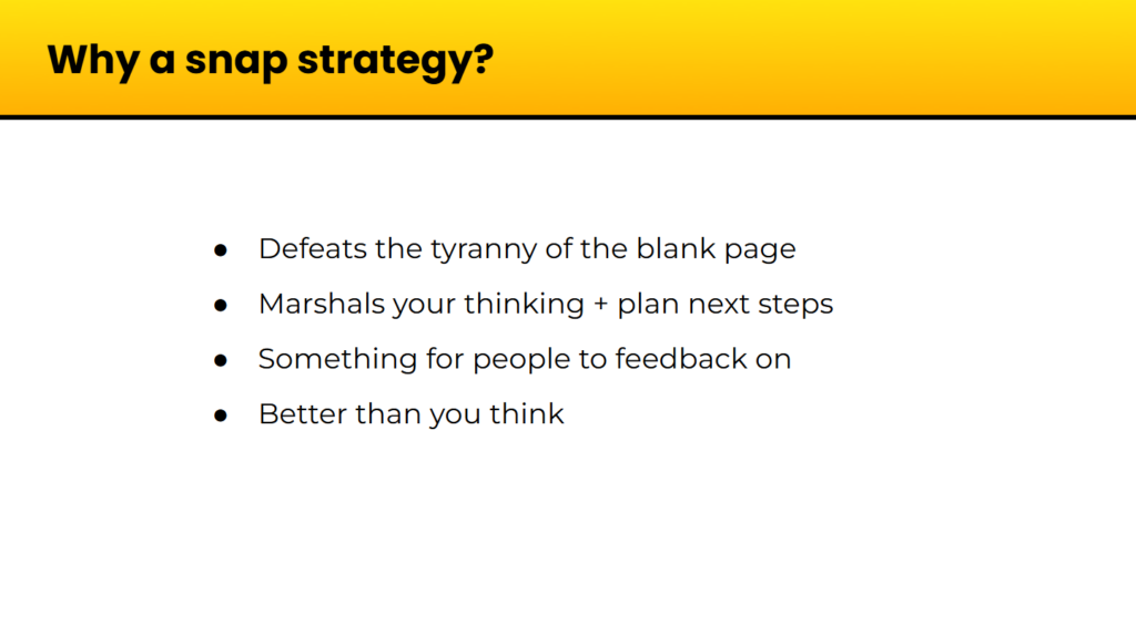 Snap Strategy Class: why create a snap strategy