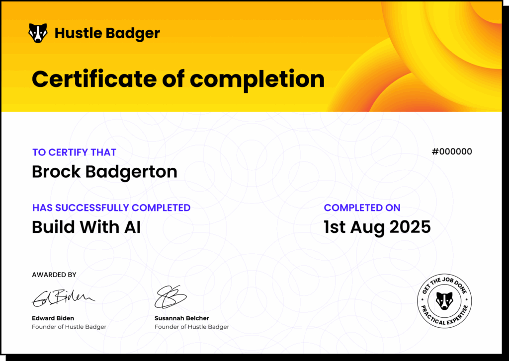 Build With AI Certificate