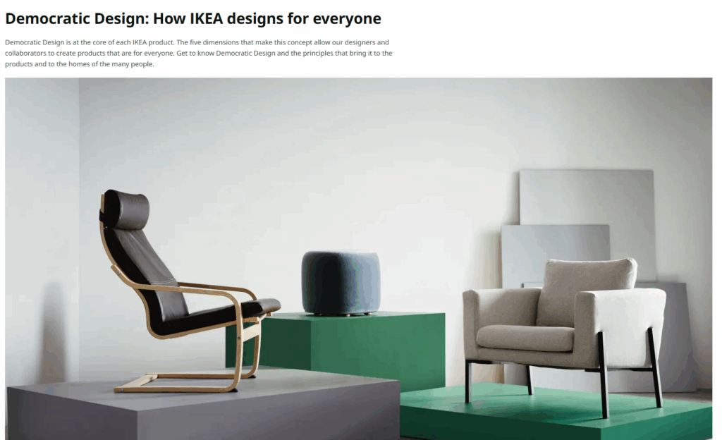 IKEA's design and product principles