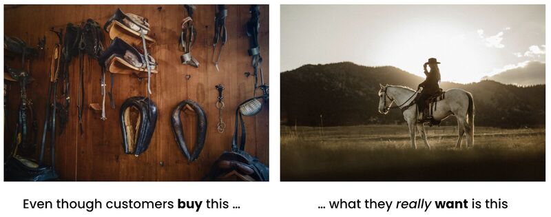Jobs to be Done Examples: We don't sell saddles here.
