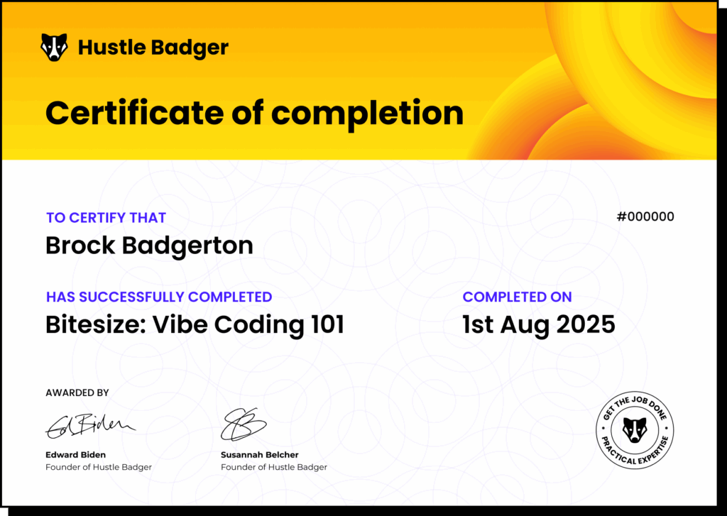 Bitesize Vibe Coding Certificate
