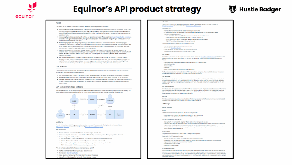 Product Strategy Examples: Equinor API