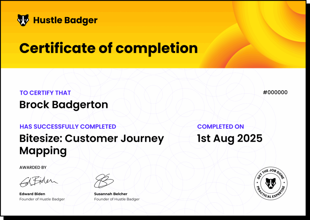 Bitesize Customer Journey Mapping Certificate