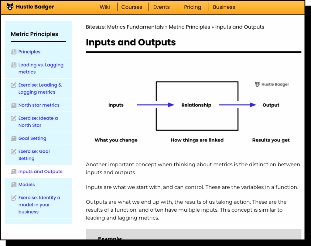 Screenshot Metrics Fundamentals