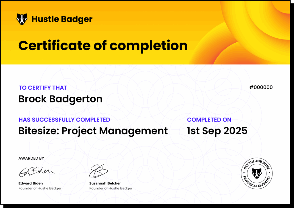 Bitesize: Project Management for Product Managers Certificate