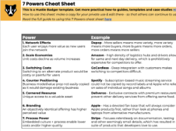7 Powers Cheat Sheet