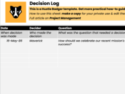 Decision Log