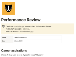 Performance Review Notion