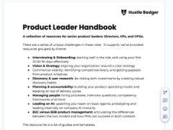 Product Leader Handbook from Hustle Badger