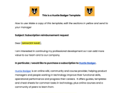 Reimbursement template