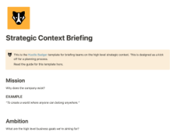 Strategic Context Briefing Notion