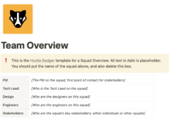 Team Overview Template in Notion